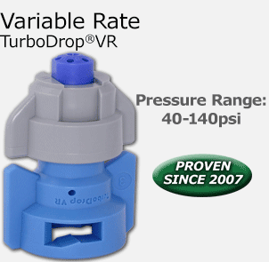 Variable Rate TurboDrop&regVR - Pressure Range: 40-140psi